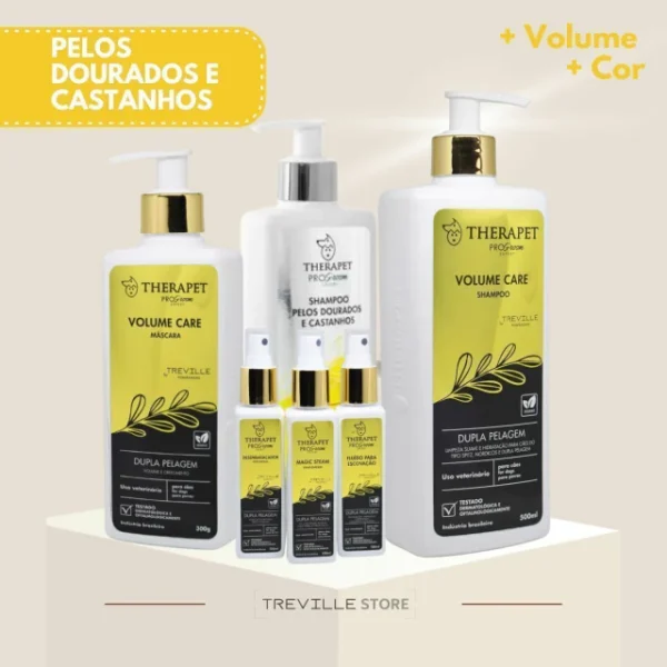 KIT Banho Completo - Pelos dourados e castanhos